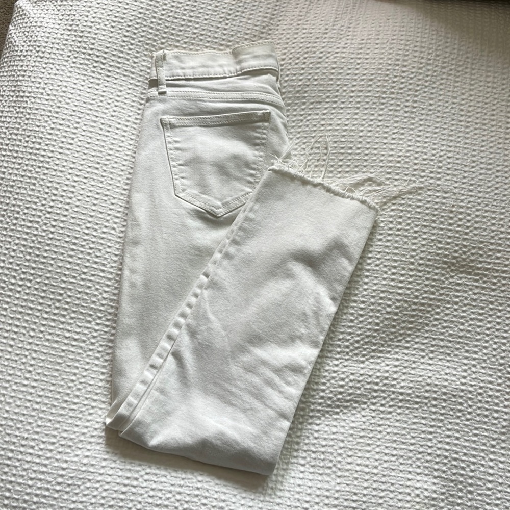 White cut off jeans